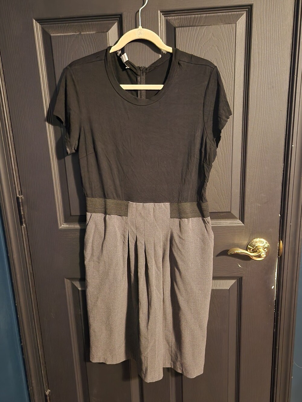 NorthStyle Black & Gray Short Sleeve Jumpsuit Dress